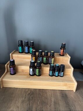 Doterra Essential Oil Three-Tier Bamboo Display stand - oils NOT included